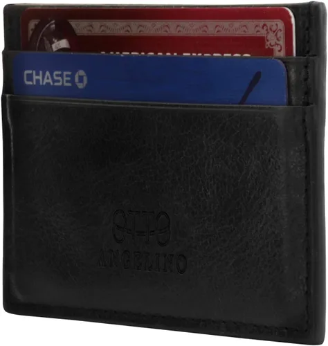 Miniatura 2 de Cartera de piel auténtica para tarjetero, tarjetas bancarias, dinero, licencia de conducir, bloqueo RFID, unisex