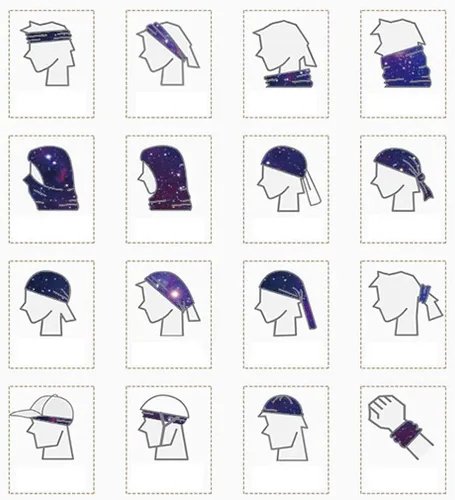 Miniatura 2 de GLUDEAR Bandana sin costuras Diadema Pasamontañas cabeza abrigo bufanda cuello