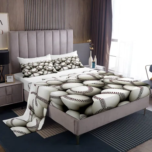 Miniatura 19 de Erosebridal Juego de ropa de cama con estampado de llama para niños y adolescentes, diseño de lobo para decoración de habitación de jugadores, juego