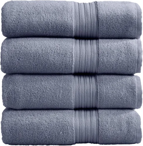 Miniatura 27 de Great Bay Home Juego de 6 toallas de mano color gris, 100% algodón hilado en plumas, juego de 6 toallas de mano de 26 x 16 pulgadas, toallas