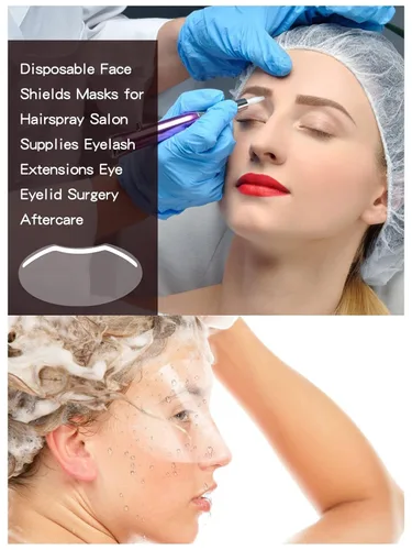 Miniatura 4 de EBANKU 200 piezas Protectores de ducha para ojos y cara mejorados, visera de ducha para cejas, protectores desechables de pestañas para adultos