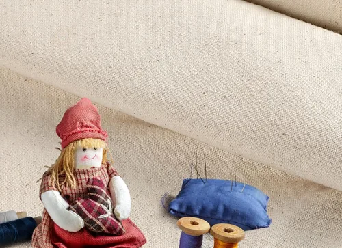 Miniatura 5 de MDS® Paquete de 1 yarda, tela de muselina 100% algodón de 48 pulgadas de ancho, tela natural sin blanquear de peso medio, tela de lino