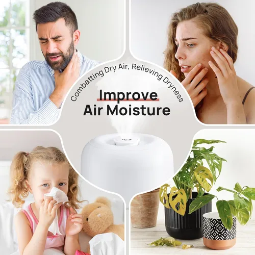 Miniatura 8 de Clarston Humidificador de niebla fría de 2 L para dormitorio con boquilla ajustable de 360°, niveles de niebla altos y bajos, ultra silencioso