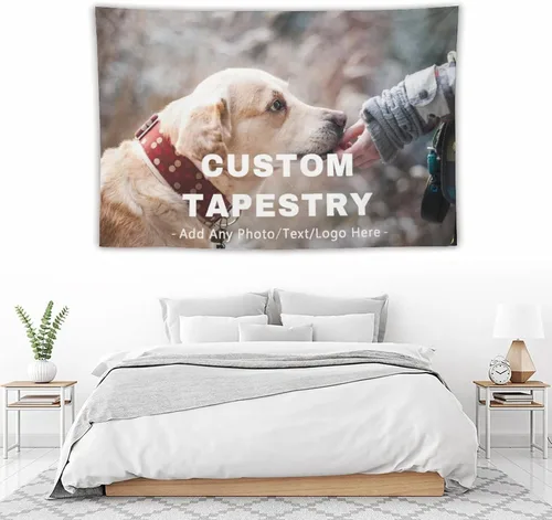 Miniatura 5 de AXKEUDO Regalos para la familia, tapiz personalizado con cualquier foto, telón de fondo para colgar en la pared como arte de pared, recuerdos Diseño