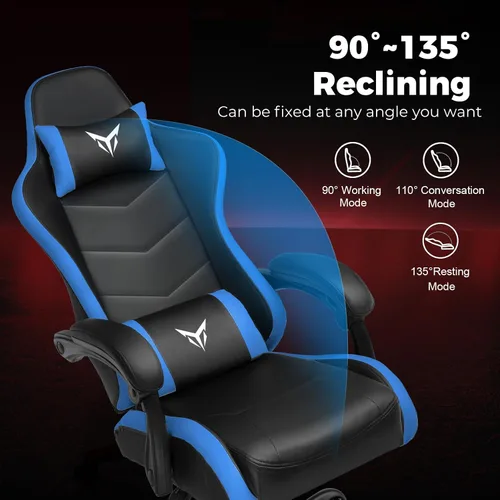 Miniatura 4 de GTPLAYER Silla Gaming, Sillas de Videojuegos Estilo Racing Sillas de Juegos de PC para Adultos - Respaldo Alto Acolchado Ergonómico Reclinable Silla