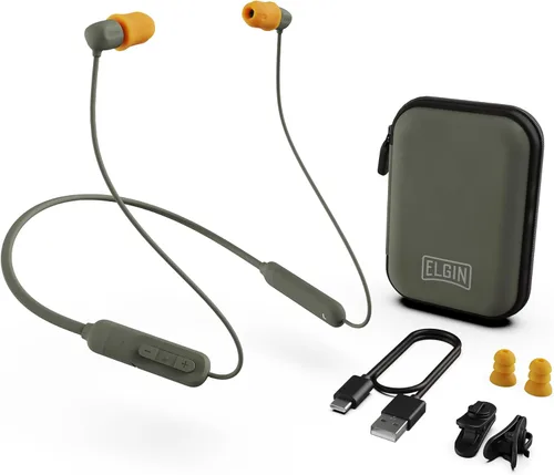 Elgin Discord Gen 2 - Auriculares Bluetooth con enchufe Bluetooth, compatibles con OSHA, auriculares inalámbricos de seguridad con aislamiento de