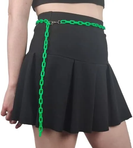 Colorful Chain Belt | Chain Jewelry for Rave Festival Concerts Party Festival | 16 Colors | Glow in Dark | UV Reactive