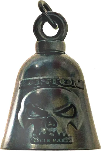 Miniatura 2 de Kustom Cycle Parts Colgador universal de campana de calavera pulido con campana, perno y anillo incluidos. Se adapta a todas las motocicletas Harley