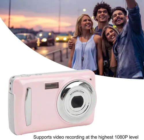 Miniatura 6 de Yunseity 1080P Full HD 16X Zoom 64MP Cámara digital de apuntar y disparar, pantalla IPS de 2.4 pulgadas, cámara de enfoque automático para vlogging