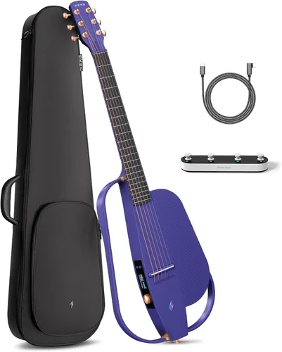 Miniatura 8 de Enya NEXG 2 - Guitarra acústica-eléctrica básica de fibra de carbono, guitarra de viaje inteligente acústica eléctrica para adultos con altavoz