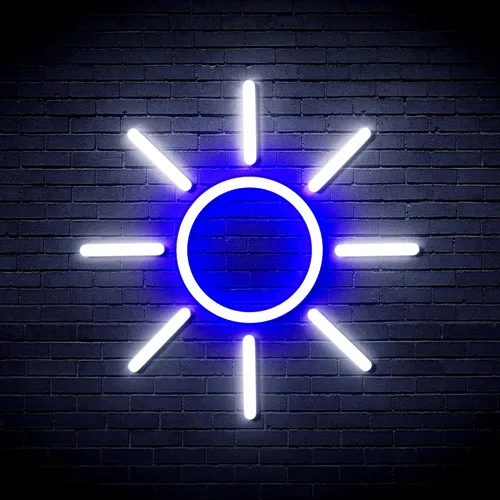Miniatura 16 de AdvPro Muestra brillante del neón del silicón LED de la flexión de la decoración del sitio del sol - azul - st16s33-fnu0012-b