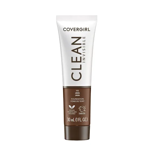Miniatura 30 de COVERGIRL Maquillaje de base invisible limpio, acabado natural rocío y brillante, cobertura para construir, aspecto suave como la piel, vegano