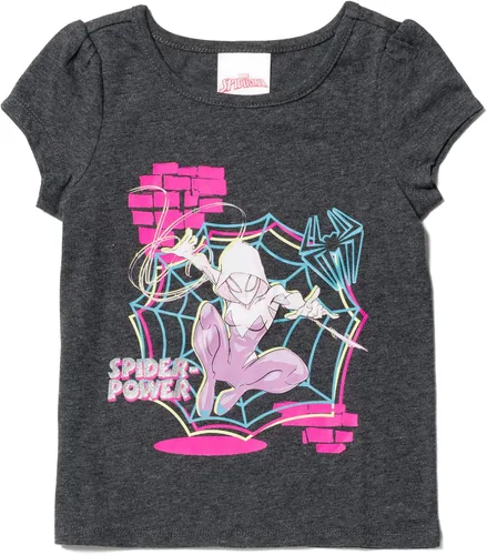 Miniatura 3 de Marvel Spider-Man Spider-Gwen - Camiseta gráfica para niñas, falda de tul y diadema de 3 piezas, conjunto de 3 piezas para niños pequeños a niños
