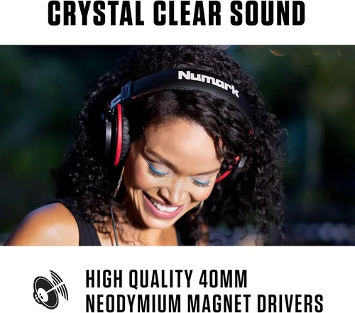 Miniatura 10 de Paquete de controlador de DJ – Set de DJ con altavoces integrados, luces de fiesta, mezclador de DJ, interfaz de audio y auriculares para DJ