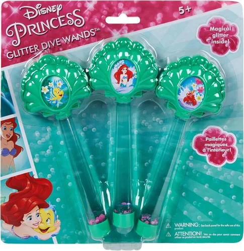 Miniatura 9 de SwimWays Disney Princess Ariel - Varitas de buceo con purpurina, paquete de 3, juguetes de baño y suministros de fiesta en la piscina para niños