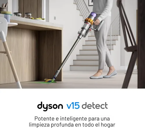 Miniatura 2 de Dyson V15 Detect - Aspiradora inalámbrica (amarillo/níquel)