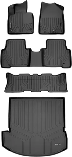 Miniatura 14 de MAXLINER - Tapete de suelo para todo tipo de clima para Hyundai Santa Fe 2013-2018 Negro