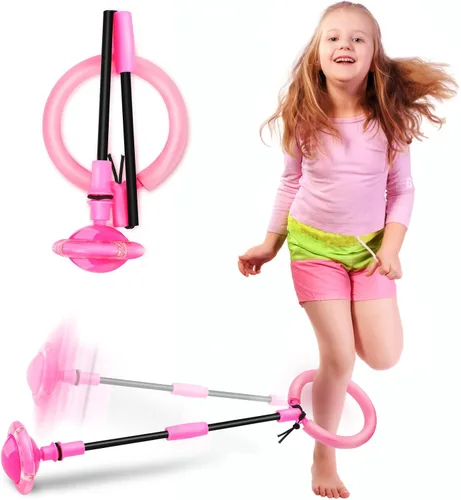 Miniatura 8 de Hewog Bola Saltarina, Bola de Rueda Flash Colorida Portátil y Plegable, Juguetes para Niñas y Niños, Juguetes Deportivos y de Ejercicio para Niños