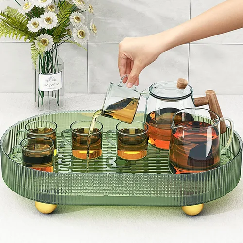 Miniatura 5 de Bandeja ligera de lujo, mesa de almacenamiento de taza de té, bandeja de mesa de maquillaje, bandeja decorativa para tocador utilizada