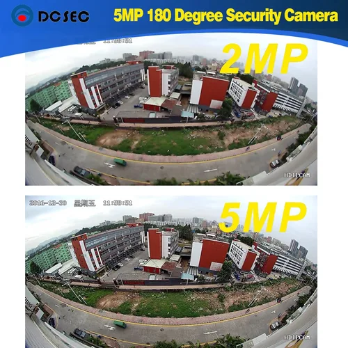 Miniatura 6 de Cámara de seguridad de domo de 5MP 4MP de 180 grados de gran angular HD-TVI/CVI/AHD/960H Analógica 4 en 1 Súper híbrida HD CCTV de vigilancia 1.7mm