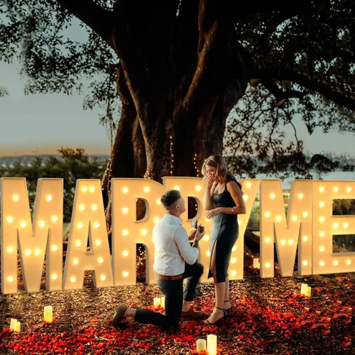 Miniatura 7 de imprsv Letras de marquesina iluminadas, letras de mosaico de 1.2 m con luz para decoración de baby shower, graduación, gran J para decoraciones