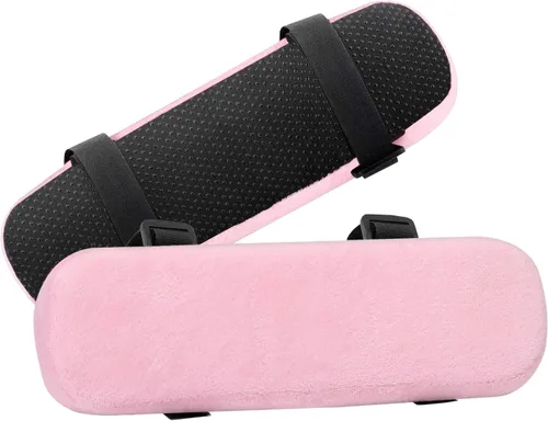 MOSISO Reposabrazos para Silla (Paquete de 2), Fundas de Espuma Viscoelástica para Silla de Casa/Oficina, Cómodas Almohadillas para Brazos de Rosa