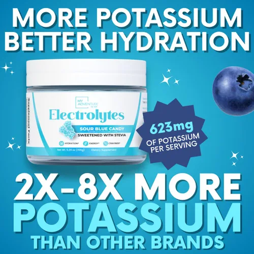 Miniatura 5 de Zero Sugar - Polvo de electrolitos de caramelo azul agrio - Hidratación refrescante - Energía sin cafeína - Todos los ingredientes naturales