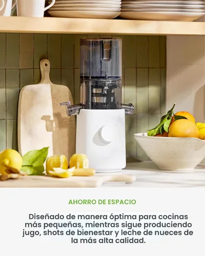 Miniatura 6 de Nama J3 - Exprimidor compacto de prensa en frío, ahorro de espacio y autoalimentación para funcionamiento manos libres, ligero, portátil, exprimidor