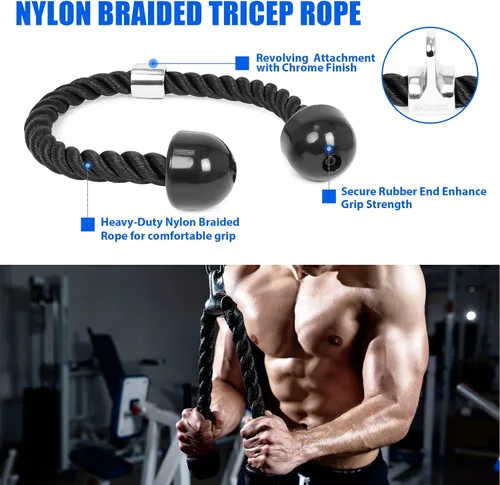 Miniatura 4 de POWER GUIDANCE Cable Machine Attachment, LAT Pulldown Attachments, Cable Attachments for Gym, Home Gym Accessories