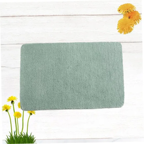 Miniatura 4 de Alfombras de baño de terciopelo verde pastel alfombra antideslizante resistencia absorbente secado rápido lavable a máquina