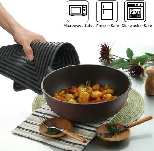 Miniatura 3 de LogHog Large Silicone Trivet Mats for Hot Dishes/Pans, Heat Resistant Pot Holder, 9"x12" Non Slip Flexible Durable Pot Coaster Kitchen Table Mats