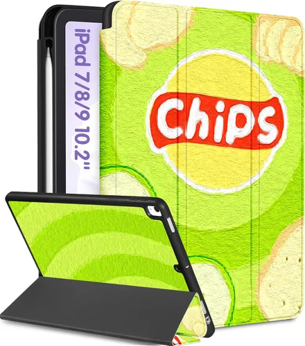 Miniatura 17 de Uppuppy para iPad 9ª/8ª/7ª Generación Funda de 10.2 Pulgadas para Niñas Lindas Mujeres Folio Smart Cover con Soporte para Lápices Diseño de Labios