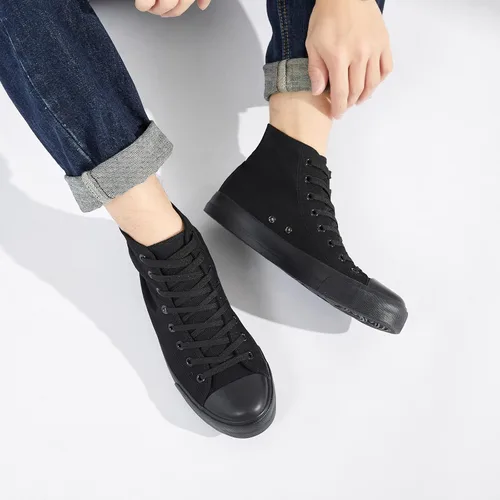 Miniatura 4 de yageyan Tenis de lona para hombre, con cordones, estilo casual, clásicos