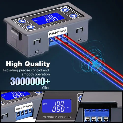 Miniatura 3 de Generador de señal ajustable, frecuencia de pulso PWM ciclo de trabajo rectangular onda cuadrada generador de señal DC 3.3-35V 5-30mA módulo