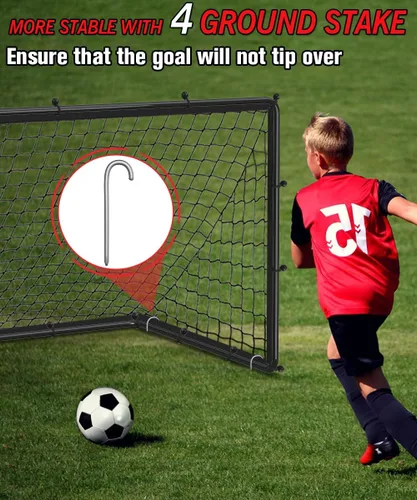 Miniatura 4 de Queension Porterías de fútbol para niños para el patio trasero, portería emergente de fútbol de 3.5x3 pies para niños de 3-5 años, 8-12