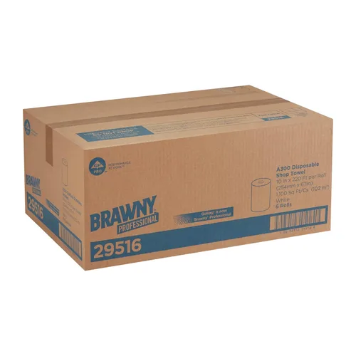 Miniatura 5 de Brawny Professional A300 - Rollo de toalla desechable para tienda GPPRO (Georgia-Pacific) 29516, blanco, 220 pies lineales por rollo, 6 rollos por