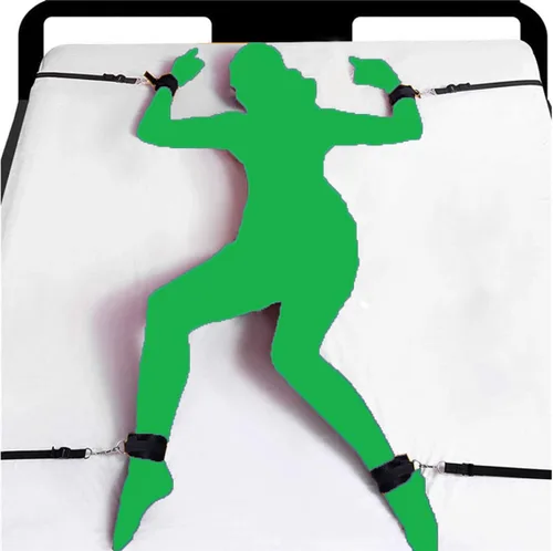 Kit sexual para parejas debajo de la cama King, correas y restricciones sexis ajustables para amarrar debajo del colchón para parejas adultas,