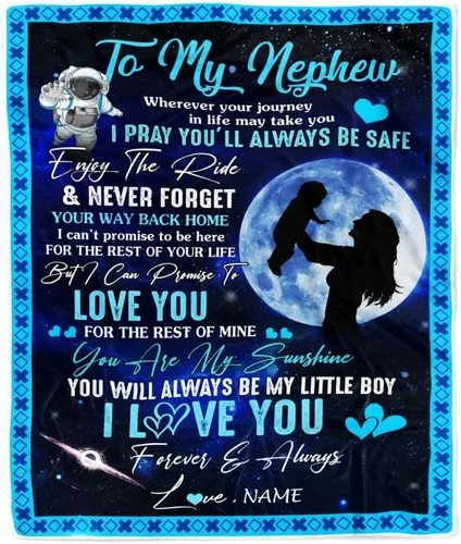 Miniatura 29 de Manta personalizada con texto en inglés «To My Nephew from Aunt Auntie Uncle You Will Never Lose Lion Nephew, cumpleaños, graduación, Navidad, manta