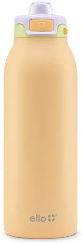 Miniatura 46 de Ello Pop & Fill Insulated Stainless Steel Water Bottle with Quick Fill Lid, Leakproof Locking, Sip or Chug Spout, BPA-Free, Double Wall Vacuum Negro