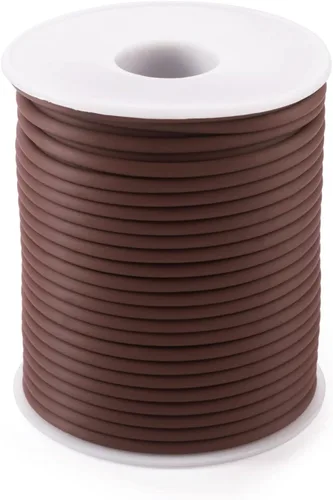 Miniatura 49 de FASHEWELRY 3 rollos de cables de goma huecos para tejer, cable de peluquero de 0.079 pulgadas (0.079 in), cables de silicona para tejer puntada