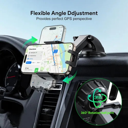 Miniatura 6 de Cargador de coche inalámbrico para teléfono, cargador de coche de carga rápida de 15 W con sujeción automática, cargador de coche soporte