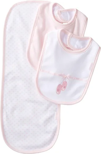 Miniatura 12 de Little Me Clothes for Baby Boys’ and Girls’ 2 Bibs and 1 Burp Cloth Set, Soft Cotton Feeding Essentials with Velcro Closures