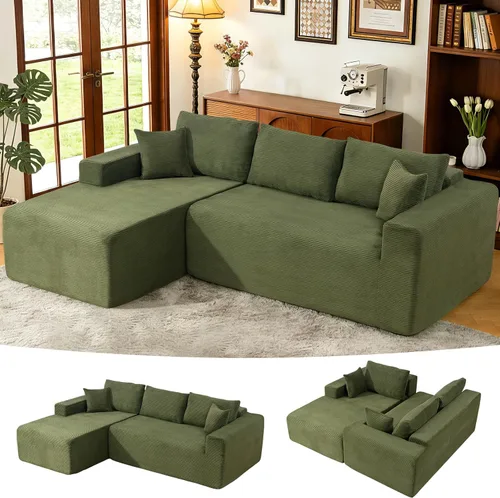 Miniatura 11 de Sofá modular Cloud 2026 de 108 pulgadas, sofá modular con asiento profundo, sofá modular con diván en forma de L, sofás modernos para sala de estar