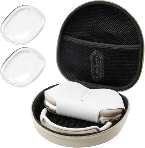 ProCase Estuche Rígido para AirPods Max, Estuche de Viaje Portátil para Auriculares con Cubierta de Silicona para Almohadillas y Bolsillo de Malla,