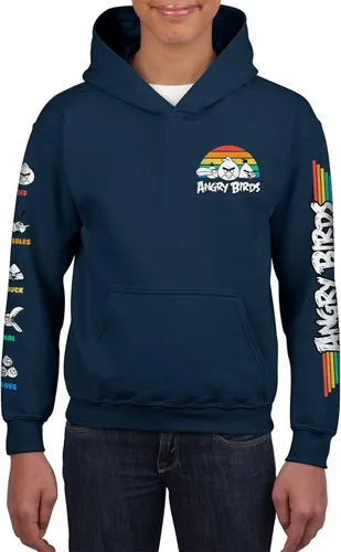 Miniatura 2 de Angry Birds Sudadera oficial de forro polar con capucha retro para niños, niñas, unisex