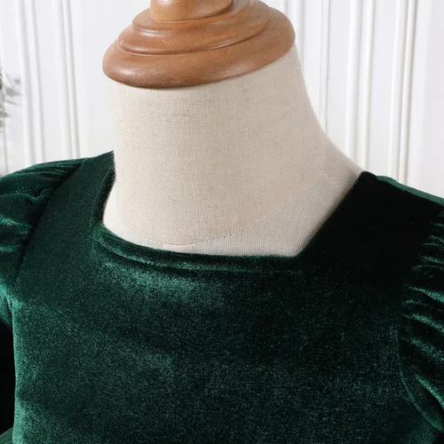 Miniatura 34 de IDOPIP Vestido tutú de terciopelo para niñas pequeñas, vestido de manga larga para princesa, Navidad, cumpleaños, fiesta, boda, vestidos de otoño e