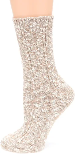 Miniatura 4 de Mirmaru - Calcetines de invierno para mujer, 4 pares de mezcla de lana y algodón