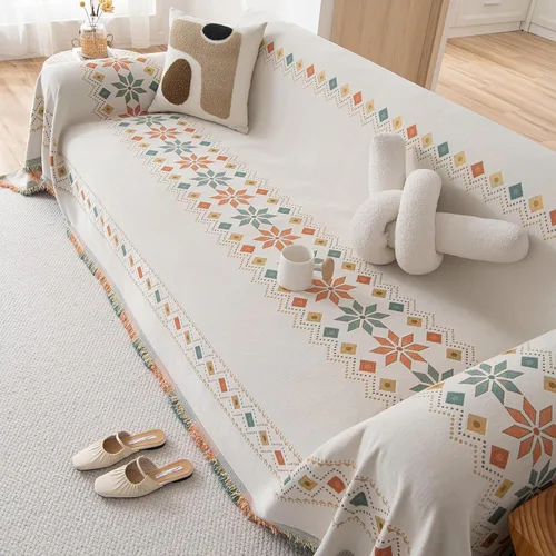 Miniatura 61 de VClife Fundas de sofá bohemio de felpilla para sofá seccional, fundas de sofá suaves y antideslizantes para sofá de 2 cojines, protector de muebles
