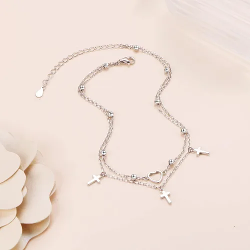 Miniatura 5 de ALPHM - Tobillera para de plata esterlina ajustable, para mujer