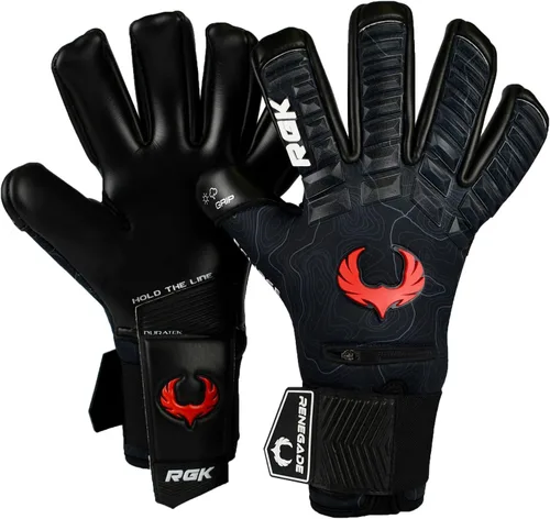 Miniatura 11 de Guantes profesionales de portero de fútbol Renegade GK Eclipse (tallas 6-12, nivel 5) Fingersaves y agarre EXT de 4 + 0.118 mm con sede en EE. UU